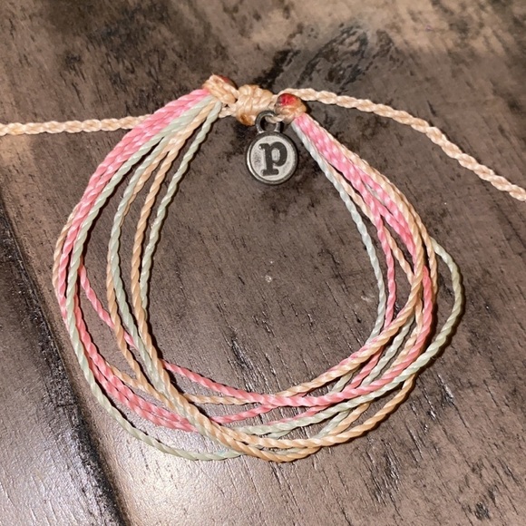 Pura Vida Jewelry - Pura Vida bracelet pastel pink & blue with p charm​